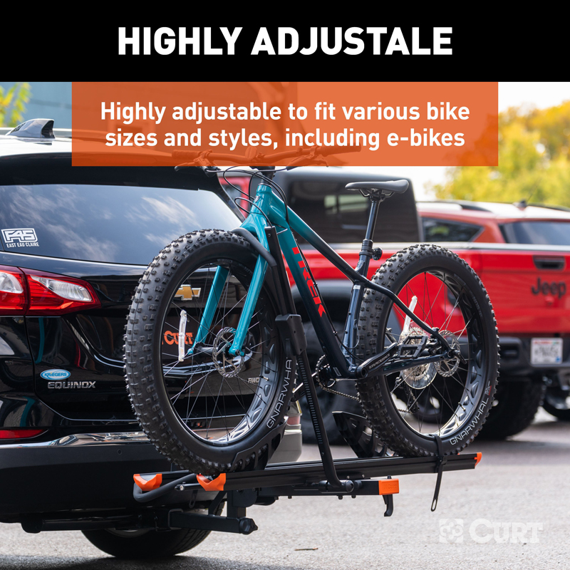 CURT | Aluminum Tray-Style Hitch-Mounted Bike Rack (2 Bikes, 2" Shank)