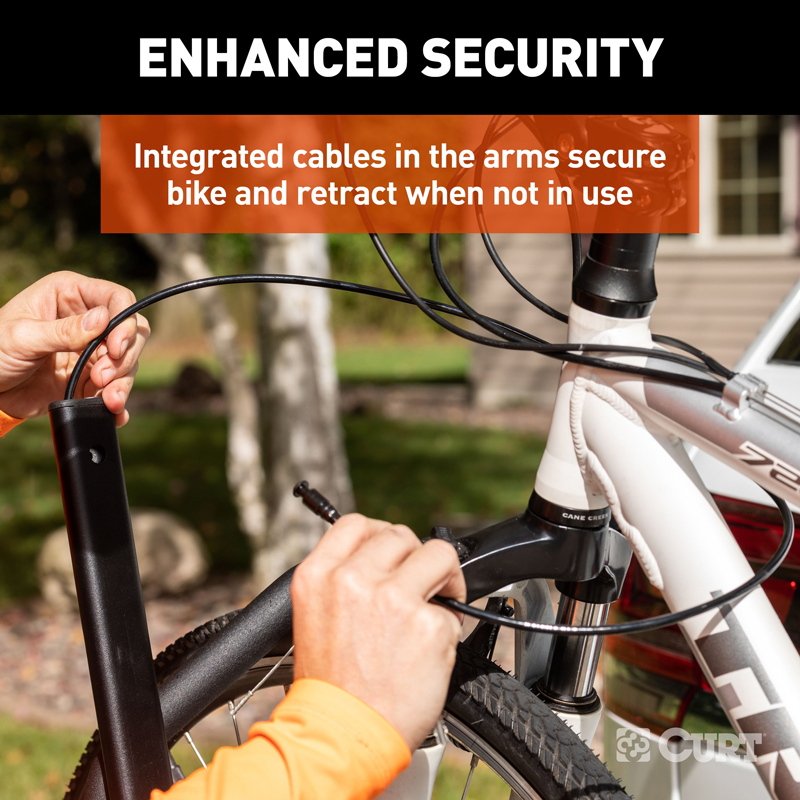 CURT | Aluminum Tray-Style Hitch-Mounted Bike Rack (2 Bikes, 2" Shank)