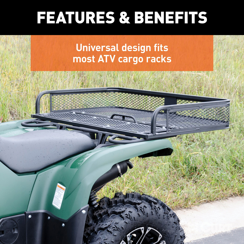 CURT | 41" x 26" Black Steel Universal ATV Cargo Carrier