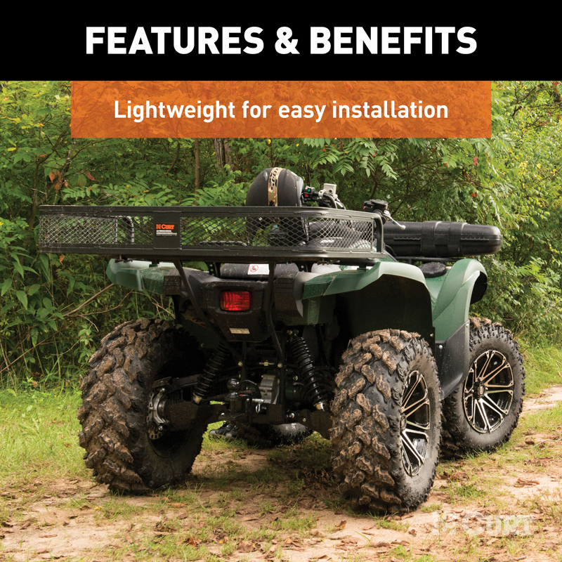 CURT | 41" x 26" Black Steel Universal ATV Cargo Carrier