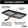 CURT | 48" x 20" Black Steel Tray Cargo Carrier (1-1/4", 2" Adapter, 300 lbs.)