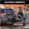CURT | 48" x 20" Black Steel Tray Cargo Carrier (1-1/4", 2" Adapter, 300 lbs.)