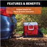 CURT | 48" x 20" Black Steel Tray Cargo Carrier (1-1/4", 2" Adapter, 300 lbs.)