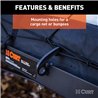 CURT | 48" x 20" Black Steel Tray Cargo Carrier (1-1/4", 2" Adapter, 300 lbs.)