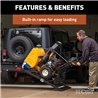 CURT | 50" x 30" Black Aluminum Hitch Cargo Carrier with Ramp (Folding 2" Shank)
