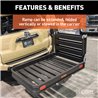 CURT | 50" x 30" Black Aluminum Hitch Cargo Carrier with Ramp (Folding 2" Shank)