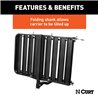 CURT | 50" x 30" Black Aluminum Hitch Cargo Carrier with Ramp (Folding 2" Shank)