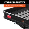 CURT | 50" x 30" Black Aluminum Hitch Cargo Carrier with Ramp (Folding 2" Shank)