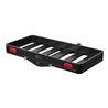 CURT | 49" x 22" Black Aluminum Basket Cargo Carrier (Fixed 2" Shank, 500 lbs.)