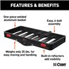 CURT | 49" x 22" Black Aluminum Basket Cargo Carrier (Fixed 2" Shank, 500 lbs.)