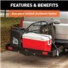 CURT | 49" x 22" Black Aluminum Basket Cargo Carrier (Fixed 2" Shank, 500 lbs.)