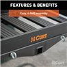 CURT | 49" x 22" Black Aluminum Basket Cargo Carrier (Fixed 2" Shank, 500 lbs.)
