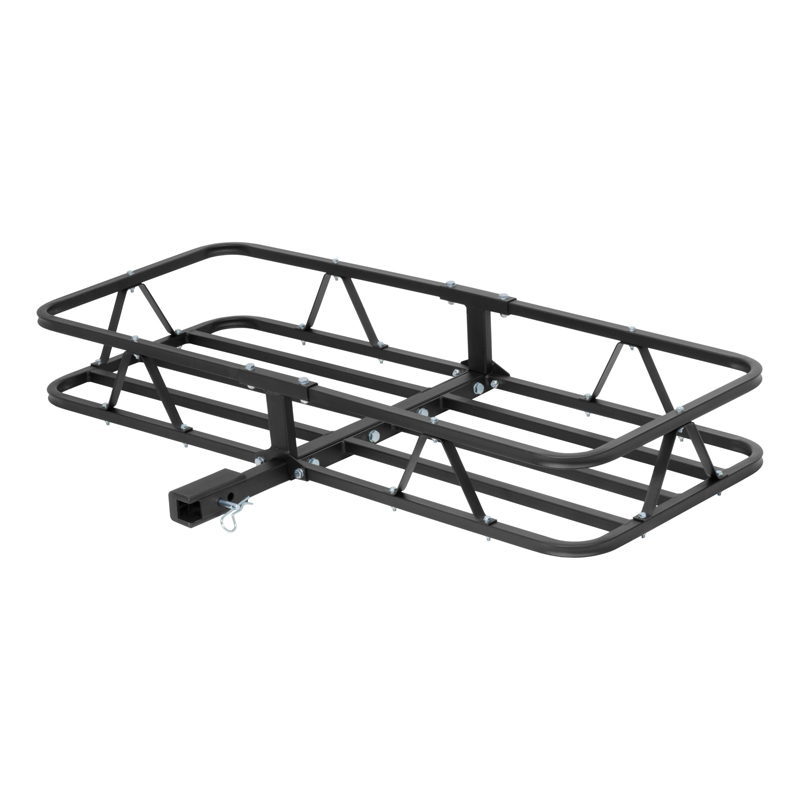 CURT | 48" x 20" Black Steel Basket Cargo Carrier (1-1/4", 2" Adapter, 500 lbs.)
