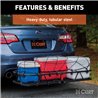 CURT | 48" x 20" Black Steel Basket Cargo Carrier (1-1/4", 2" Adapter, 500 lbs.)