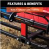 CURT | 48" x 20" Black Steel Basket Cargo Carrier (1-1/4", 2" Adapter, 500 lbs.)