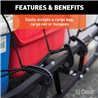 CURT | 48" x 20" Black Steel Basket Cargo Carrier (1-1/4", 2" Adapter, 500 lbs.)