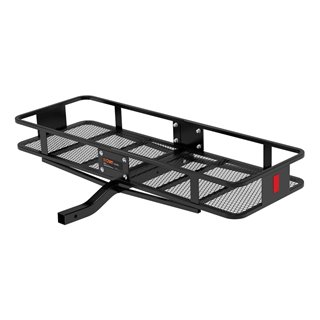 CURT | 60" x 20" Black Steel Basket Cargo Carrier (Fixed 2" Shank, 500 lbs.)
