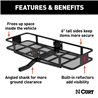 CURT | 60" x 20" Black Steel Basket Cargo Carrier (Fixed 2" Shank, 500 lbs.)