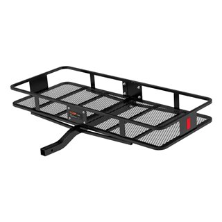 CURT | 60" x 24" Black Steel Basket Cargo Carrier (Fixed 2" Shank, 500 lbs.)