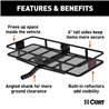CURT | 60" x 24" Black Steel Basket Cargo Carrier (Fixed 2" Shank, 500 lbs.)