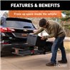 CURT | 60" x 24" Black Steel Basket Cargo Carrier (Fixed 2" Shank, 500 lbs.)