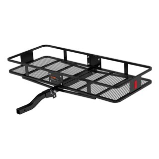 CURT | 60" x 24" Black Steel Basket Cargo Carrier (Folding 2" Shank, 500 lbs.)
