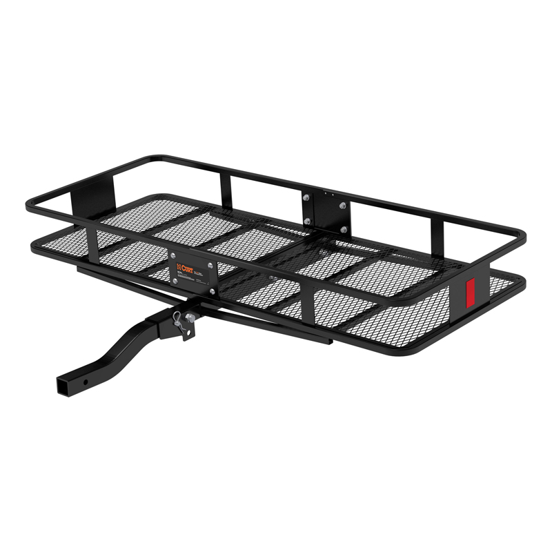 CURT | 60" x 24" Black Steel Basket Cargo Carrier (Folding 2" Shank, 500 lbs.)