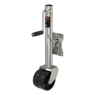 CURT | Marine Jack with Dual 6" Wheels (1,500 lbs, 10" Travel)