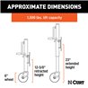 CURT | Marine Jack with Dual 6" Wheels (1,500 lbs, 10" Travel)
