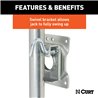 CURT | Marine Jack with Dual 6" Wheels (1,500 lbs, 10" Travel)