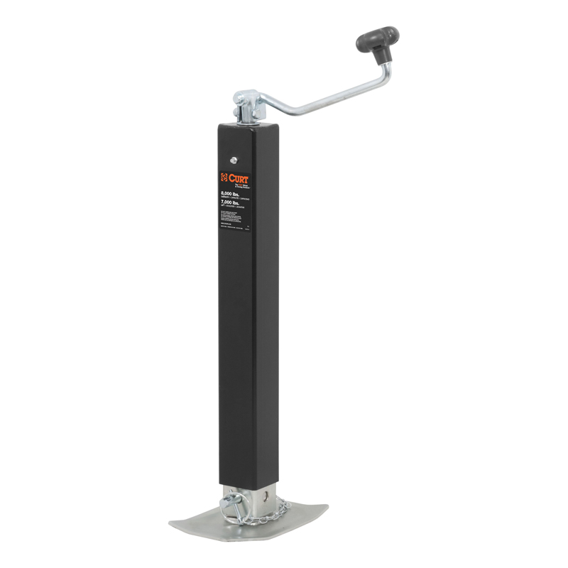 CURT | Direct-Weld Square Jack with Top Handle (8,000 lbs, 15" Travel)