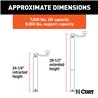 CURT | Direct-Weld Square Jack with Top Handle (8,000 lbs, 15" Travel)