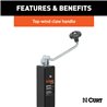 CURT | Direct-Weld Square Jack with Top Handle (8,000 lbs, 15" Travel)