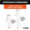 CURT | Direct-Weld Square Jack with Side Handle (8,000 lbs, 15" Travel)