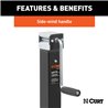 CURT | Direct-Weld Square Jack with Side Handle (8,000 lbs, 15" Travel)