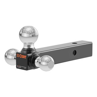 CURT | Multi-Ball Mount (2" Hollow Shank, 1-7/8", 2" & 2-5/16" Chrome Balls)