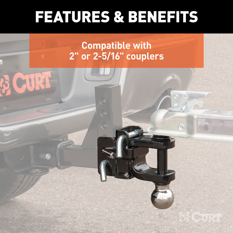 CURT | Replacement Adjustable Multipurpose Ball Mount Head (Fits #45049)