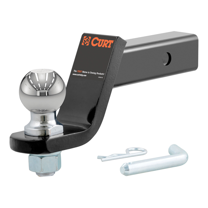 CURT | Loaded Ball Mount with 2-5/16" Ball (2" Shank, 7,500 lbs., 4" Drop)