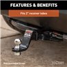 CURT | Loaded Ball Mounts with 2" Balls (2" Shank, 7,500 lbs., 4" Drop, 3-Pack)