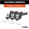 CURT | Loaded Ball Mounts with 2" Balls (2" Shank, 7,500 lbs., 4" Drop, 3-Pack)