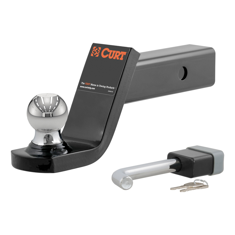 CURT | Towing Starter Kit with 2" Ball (2" Shank, 7,500 lbs, 4" Drop)