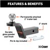 CURT | Fusion Ball Mount with 2" Ball (2" Shank, 7,500 lbs., 2" Rise)
