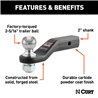 CURT | Loaded Forged Ball Mount with 2-5/16" Ball (2" Shank, 15,000 lbs., 2" Drop)