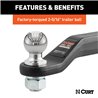 CURT | Loaded Forged Ball Mount with 2-5/16" Ball (2" Shank, 15,000 lbs., 2" Drop)