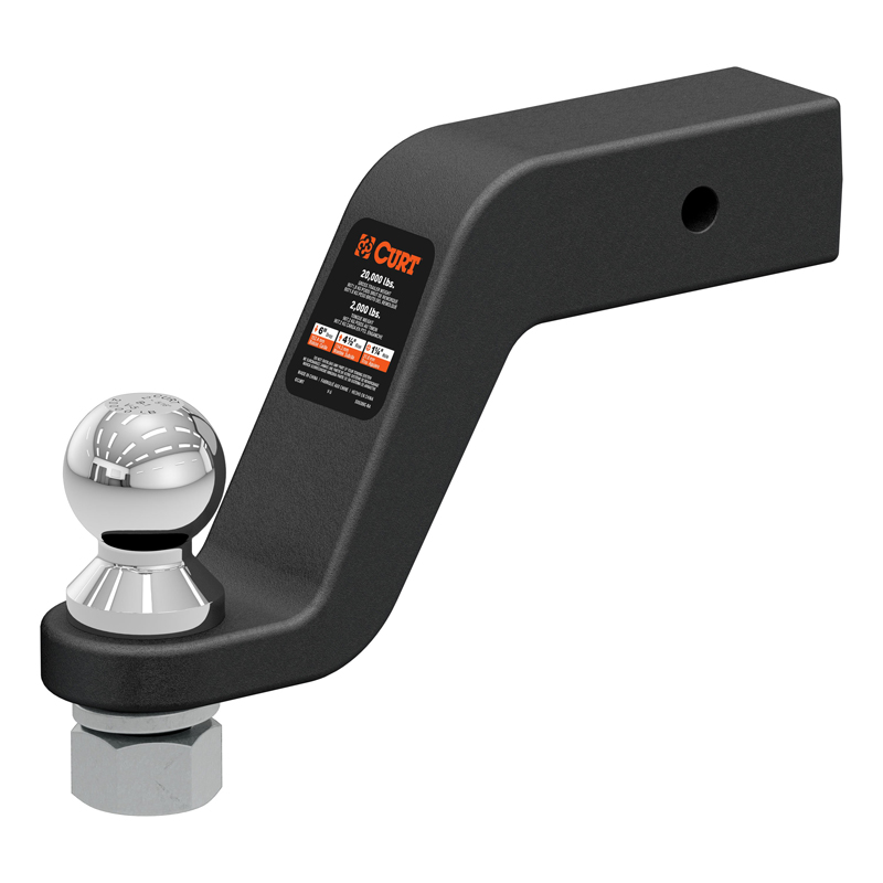 CURT | Loaded Forged Ball Mount with 2-5/16" Ball (2-1/2" Shank, 20,000 lbs, 6" Drop)