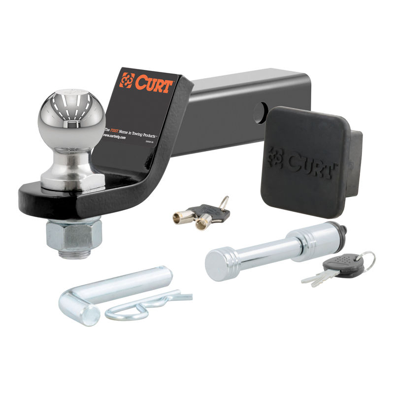 CURT | Towing Starter Kit with 2" Ball (2" Shank, 7,500 lbs, 2" Drop)