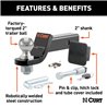 CURT | Towing Starter Kit with 2" Ball (2" Shank, 7,500 lbs, 2" Drop)