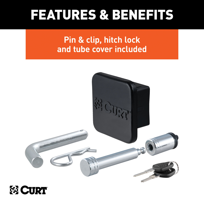 CURT | Towing Starter Kit with 2" Ball (2" Shank, 7,500 lbs, 2" Drop)