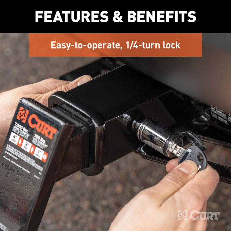 CURT | Towing Starter Kit with 2" Ball (2" Shank, 7,500 lbs, 2" Drop)