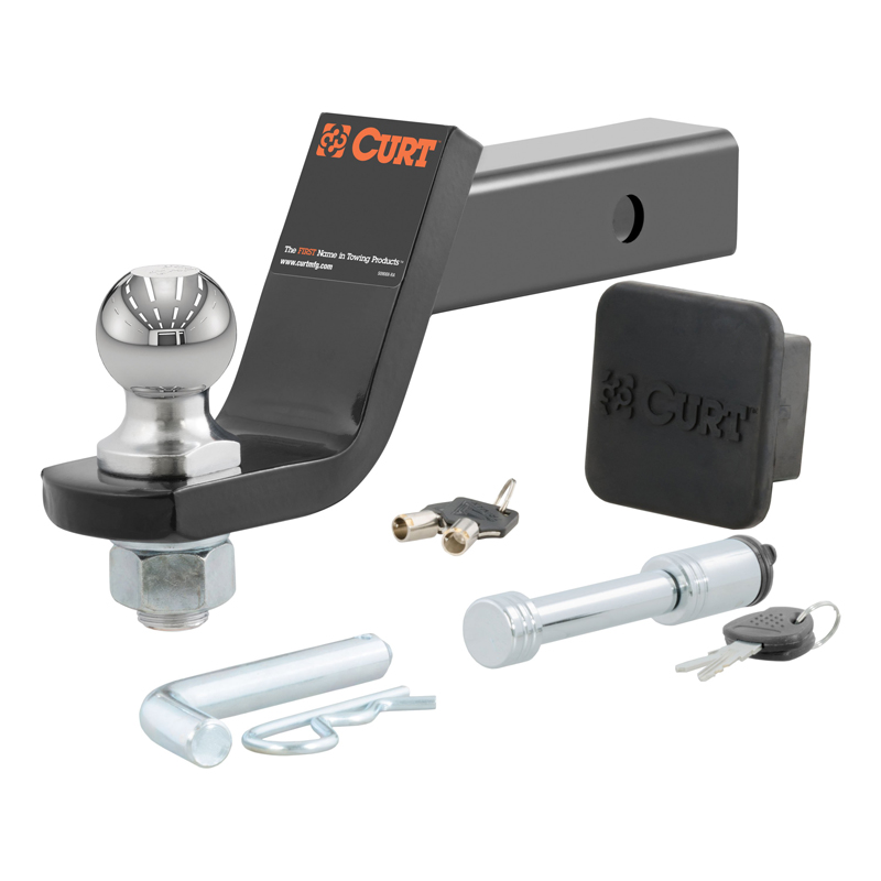 CURT | Towing Starter Kit with 2" Ball (2" Shank, 7,500 lbs, 4" Drop)